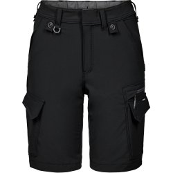 ENGEL Entire dame hndvrkershorts med 4-vejs strk Sort/Antrazitgr 6341-234