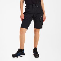 ENGEL Entire dame hndvrkershorts med 4-vejs strk Sort/Antrazitgr 6341-234