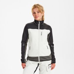 ENGEL Entire dame midlayer cardigan Bone White / Anthracite Grey 8336-238