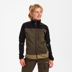 ENGEL Entire dame midlayer cardigan Forest Green/Sort 8336-238