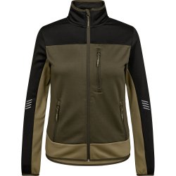 ENGEL Entire dame midlayer cardigan Forest Green/Sort 8336-238