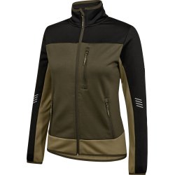 ENGEL Entire dame midlayer cardigan Forest Green/Sort 8336-238