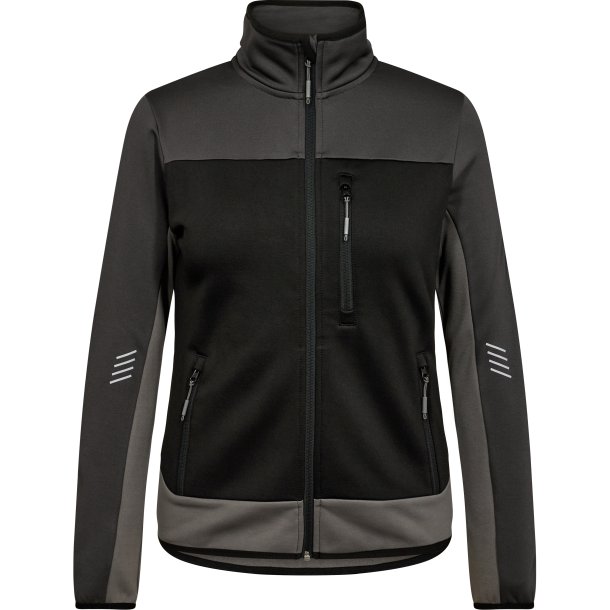 ENGEL Entire dame midlayer cardigan Sort/Antrazitgr� 8336-238