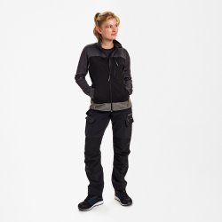 ENGEL Entire dame midlayer cardigan Sort/Antrazitgr� 8336-238