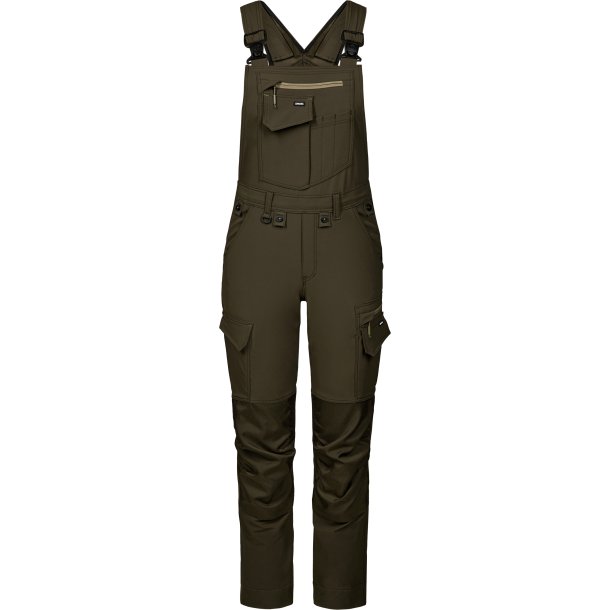 ENGEL Entire dame overall med 4-vejs strk Forest Green/Sort 3341-234