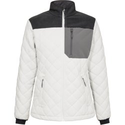ENGEL Entire dame quiltet fleecejakke Bone White / Anthracite Grey 1336-143