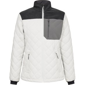 ENGEL Entire dame quiltet fleecejakke Bone White / Anthracite Grey 1336-143