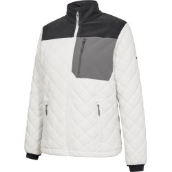 ENGEL Entire dame quiltet fleecejakke Bone White / Anthracite Grey 1336-143