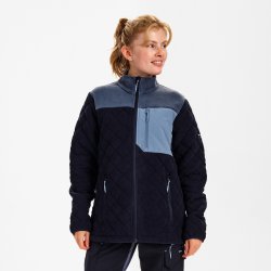 ENGEL Entire dame quiltet fleecejakke Deep Blue / Dark Sea 1336-143