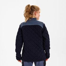 ENGEL Entire dame quiltet fleecejakke Deep Blue / Dark Sea 1336-143