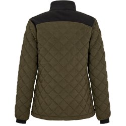 ENGEL Entire dame quiltet fleecejakke Forest Green/Sort 1336-143