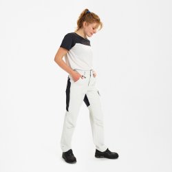 ENGEL Entire dame servicebukser med 4-vejs stræk Bone White / Anthracite Grey 2342-234