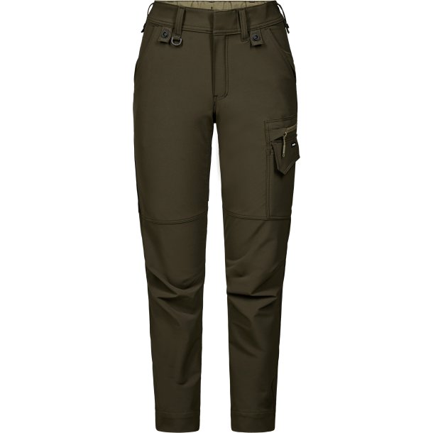 ENGEL Entire dame servicebukser med 4-vejs strk Forest Green/Sort 2342-234