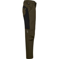 ENGEL Entire dame servicebukser med 4-vejs str�k Forest Green/Sort 2342-234