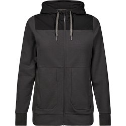 ENGEL Entire dame sweat cardigan med h�tte Antrazitgr�/Sort 8334-247