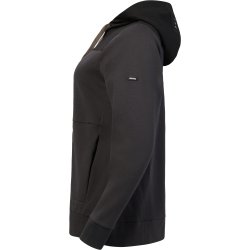 ENGEL Entire dame sweat cardigan med h�tte Antrazitgr�/Sort 8334-247