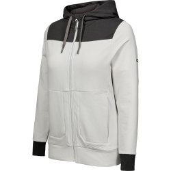 ENGEL Entire dame sweat cardigan med h�tte Bone White / Anthracite Grey 8334-247