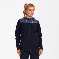 ENGEL Entire dame sweat cardigan med htte Deep Blue / Dark Sea 8334-247