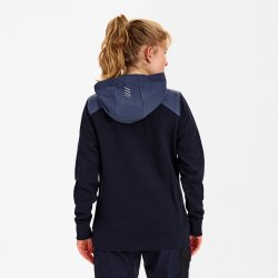 ENGEL Entire dame sweat cardigan med htte Deep Blue / Dark Sea 8334-247