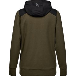 ENGEL Entire dame sweat cardigan med h�tte Forest Green/Sort 8334-247