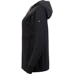 ENGEL Entire dame sweat cardigan med h�tte Sort/Antrazitgr� 8334-247