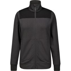 ENGEL Entire dame sweat cardigan med krave Antrazitgr�/Sort 8335-247