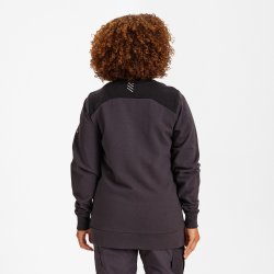 ENGEL Entire dame sweat cardigan med krave Antrazitgr�/Sort 8335-247