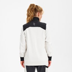 ENGEL Entire dame sweat cardigan med krave Bone White / Anthracite Grey 8335-247