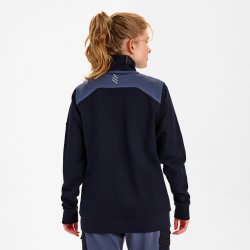 ENGEL Entire dame sweat cardigan med krave Deep Blue / Dark Sea 8335-247