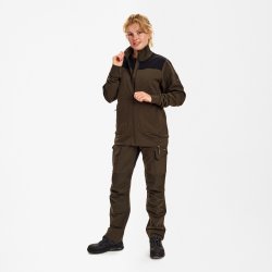 ENGEL Entire dame sweat cardigan med krave Forest Green/Sort 8335-247