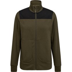 ENGEL Entire dame sweat cardigan med krave Forest Green/Sort 8335-247