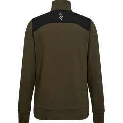 ENGEL Entire dame sweat cardigan med krave Forest Green/Sort 8335-247