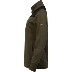 ENGEL Entire dame sweat cardigan med krave Forest Green/Sort 8335-247