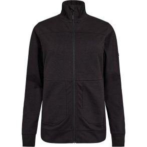 ENGEL Entire dame sweat cardigan med krave Sort 8335-247