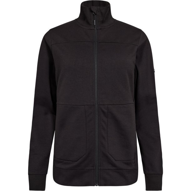 ENGEL Entire dame sweat cardigan med krave Sort 8335-247