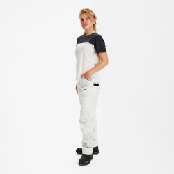 ENGEL Entire dame T-shirt Bone White / Anthracite Grey 9334-243