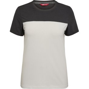 ENGEL Entire dame T-shirt Bone White / Anthracite Grey 9334-243