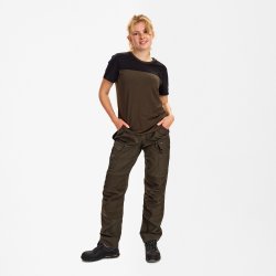 ENGEL Entire dame T-shirt Forest Green/Sort 9334-243