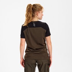 ENGEL Entire dame T-shirt Forest Green/Sort 9334-243