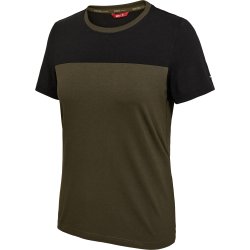ENGEL Entire dame T-shirt Forest Green/Sort 9334-243