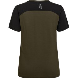 ENGEL Entire dame T-shirt Forest Green/Sort 9334-243