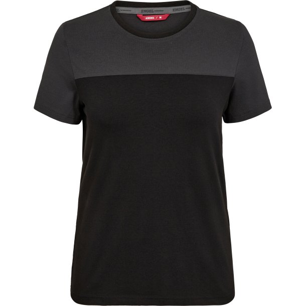 ENGEL Entire dame T-shirt Sort/Antrazitgrå 9334-243