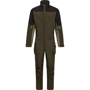 ENGEL Entire kedeldragt med strk Forest Green/Sort 4329-144