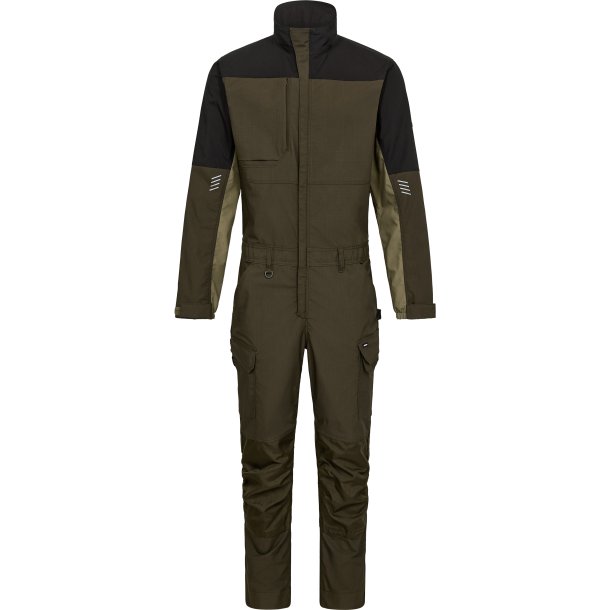 ENGEL Entire kedeldragt med strk Forest Green/Sort 4329-144