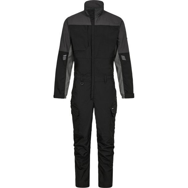 ENGEL Entire kedeldragt med strk Sort/Antrazitgr 4329-144