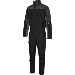 ENGEL Entire kedeldragt med strk Sort/Antrazitgr 4329-144