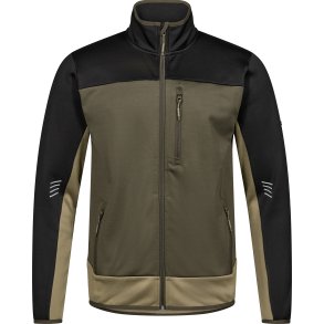 ENGEL Entire midlayer cardigan Forest Green/Sort 8327-238