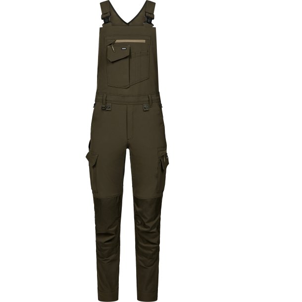 ENGEL Entire overall med 4-vejs strk Forest Green/Sort 3337-234