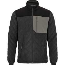 ENGEL Entire quiltet fleecejakke Antrazitgrå/Sort 1326-143