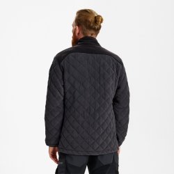 ENGEL Entire quiltet fleecejakke Antrazitgrå/Sort 1326-143